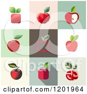 Poster, Art Print Of Different Styled Red Apple Squares