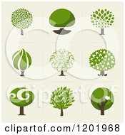 Poster, Art Print Of Different Styled Green Tree Squares