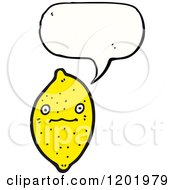 Cartoon Of A Lemon Speaking Royalty Free Vector Illustration by lineartestpilot