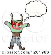 Cartoon Of A Witch Doctor Thinking Royalty Free Vector Illustration by lineartestpilot