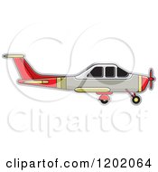 Clipart Of A Small Light Airplane 3 Royalty Free Vector Illustration