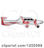 Clipart Of A Small Light Airplane 4 Royalty Free Vector Illustration