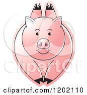 Poster, Art Print Of Pink Pig Leaping