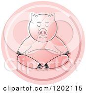 Poster, Art Print Of Pig Meditating Icon