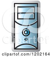 Clipart Of A Computer Tower Icon Royalty Free Vector Illustration