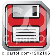 Clipart Of A Computer Floppy Disk Icon Royalty Free Vector Illustration