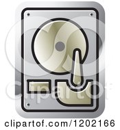 Clipart Of A Computer Hard Disk Icon Royalty Free Vector Illustration