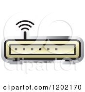 Clipart Of A Computer Internet Modem Royalty Free Vector Illustration