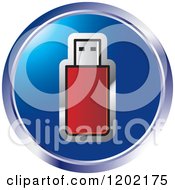 Poster, Art Print Of Round Computer Flash Pen Drive Icon