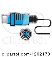 Clipart Of A Computer Ps2 Socket Icon Royalty Free Vector Illustration