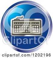 Clipart Of A Round Computer Keyboard Icon Royalty Free Vector Illustration by Lal Perera