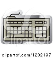 Clipart Of A Computer Keyboard Icon Royalty Free Vector Illustration