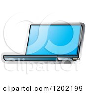 Clipart Of A Laptop Computer Icon Royalty Free Vector Illustration