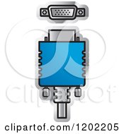 Clipart Of A Computer Vga Socket Icon Royalty Free Vector Illustration
