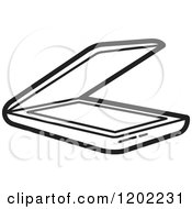 Poster, Art Print Of Black And White Computer Flatbed Scanner Icon
