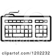 Clipart Of A Black And White Computer Keyboard Icon Royalty Free Vector Illustration