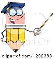 Poster, Art Print Of Graduate Pencil Teacher Holding A Pointer Stick