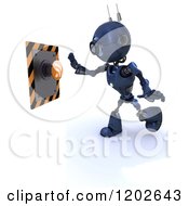 Poster, Art Print Of 3d Blue Android Robot Reaching For An Rss Feed Button