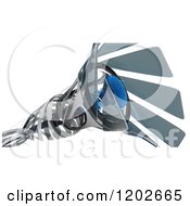 Clipart Of A 3d Abstract Spiral Speaker On White Royalty Free CGI Illustration