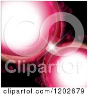 Poster, Art Print Of Pink Bursts And Flares On Black