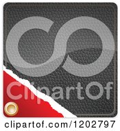 Clipart Of A Black Leather Retail Label Tag Royalty Free Vector Illustration by Andrei Marincas