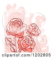 Poster, Art Print Of Pastel Rose Background With Grunge On Off White