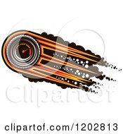Poster, Art Print Of Race Car Speedometer With Speed Lines Over Black Dots