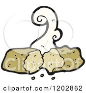 Cartoon Of A Steaming Loaf Of Bread Royalty Free Vector Illustration