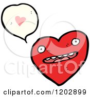 Cartoon Of A Valentine Heart Speaking Royalty Free Vector Illustration