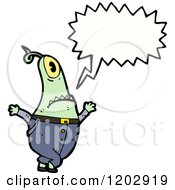 Cartoon Of A Monster Cyclops Monster Royalty Free Vector Illustration by lineartestpilot