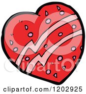 Cartoon Of A Valentine Heart Royalty Free Vector Illustration by lineartestpilot