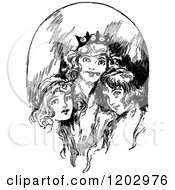 Poster, Art Print Of Vintage Black And White Lost Princess Of Oz Women