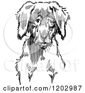 Clipart Of A Vintage Black And White Lost Princess Of Oz Dog Royalty Free Vector Illustration by Prawny Vintage