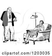 Poster, Art Print Of Vintage Black And White Couple The Wife Unimpressed