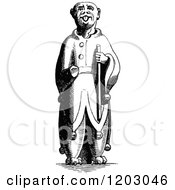 Clipart Of Vintage Black And White Gluttony Royalty Free Vector Illustration