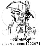 Clipart Of A Vintage Black And White General Complaint Royalty Free Vector Illustration