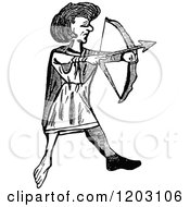 Poster, Art Print Of Vintage Black And White Welsh Archer