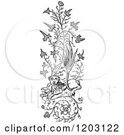 Clipart Of A Vintage Black And White Border Ornament Royalty Free Vector Illustration