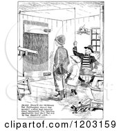 Cartoon Of A Vintage Black And White Boys Bandit Lair Royalty Free Vector Clipart
