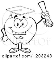 Poster, Art Print Of Black And White Apple Character Graduate
