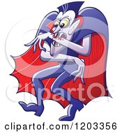 Poster, Art Print Of Dracula Vampire Sucking Blood From His Own Arm