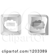 Poster, Art Print Of 3d Silver Cloud Keyboard Button Icons