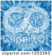 Poster, Art Print Of Blue Pixelated Energy Twirl
