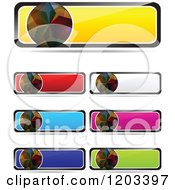 Poster, Art Print Of Colorful Reflective Website Banners With Shadows