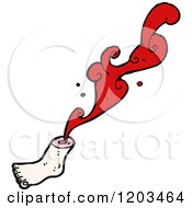Cartoon Of A Severed Bloody Foot Royalty Free Vector Illustration by lineartestpilot