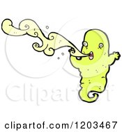 Cartoon Of A Ghoul Vomiting Royalty Free Vector Illustration