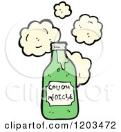 Cartoon Of A Bottle Of Cough Medicine Royalty Free Vector Illustration