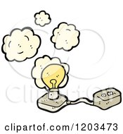 Cartoon Of An Electric Light Bulb Royalty Free Vector Illustration