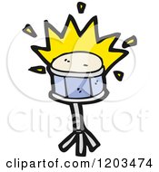 Cartoon Of A Drum Royalty Free Vector Illustration by lineartestpilot