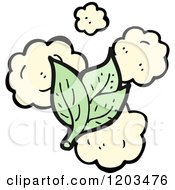 Cartoon Of A Green Leaf Royalty Free Vector Illustration